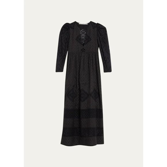 Alix of Bohemia Winifred Black Eyelet Dress Obsidian Medium  An elegant, bohemia - Picture 6 of 14